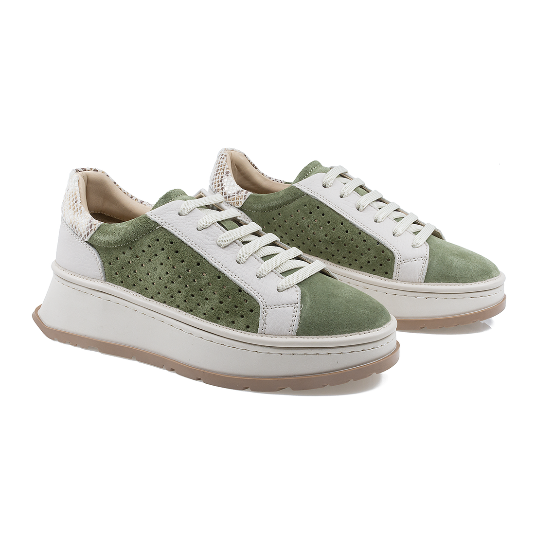 Pantofi-dama-Caspian-Cas-3036-z-casual-piele-velur-verde