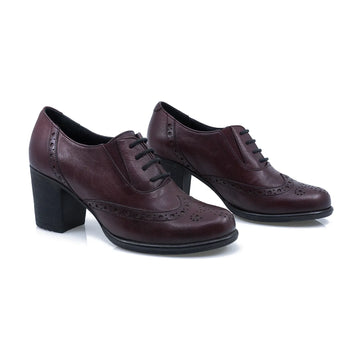 Pantofi Dama, 31, Casual, Piele Naturala, Bordo