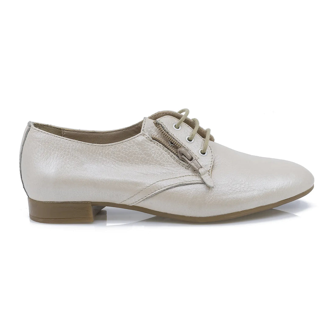 Pantofi Dama, 35, Casual, Piele Naturala, Bej