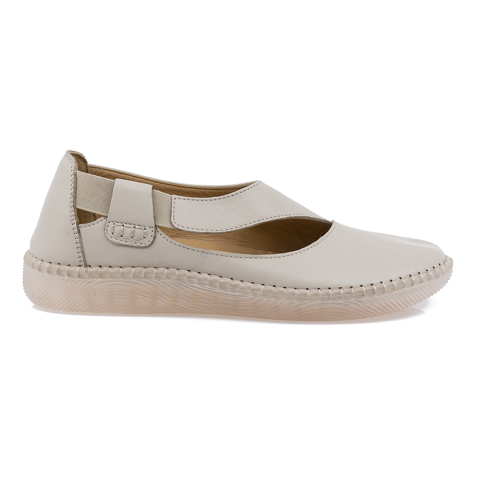 Pantofi Dama, Caspian, Cas-4053, Casual, Piele Naturala, Bej