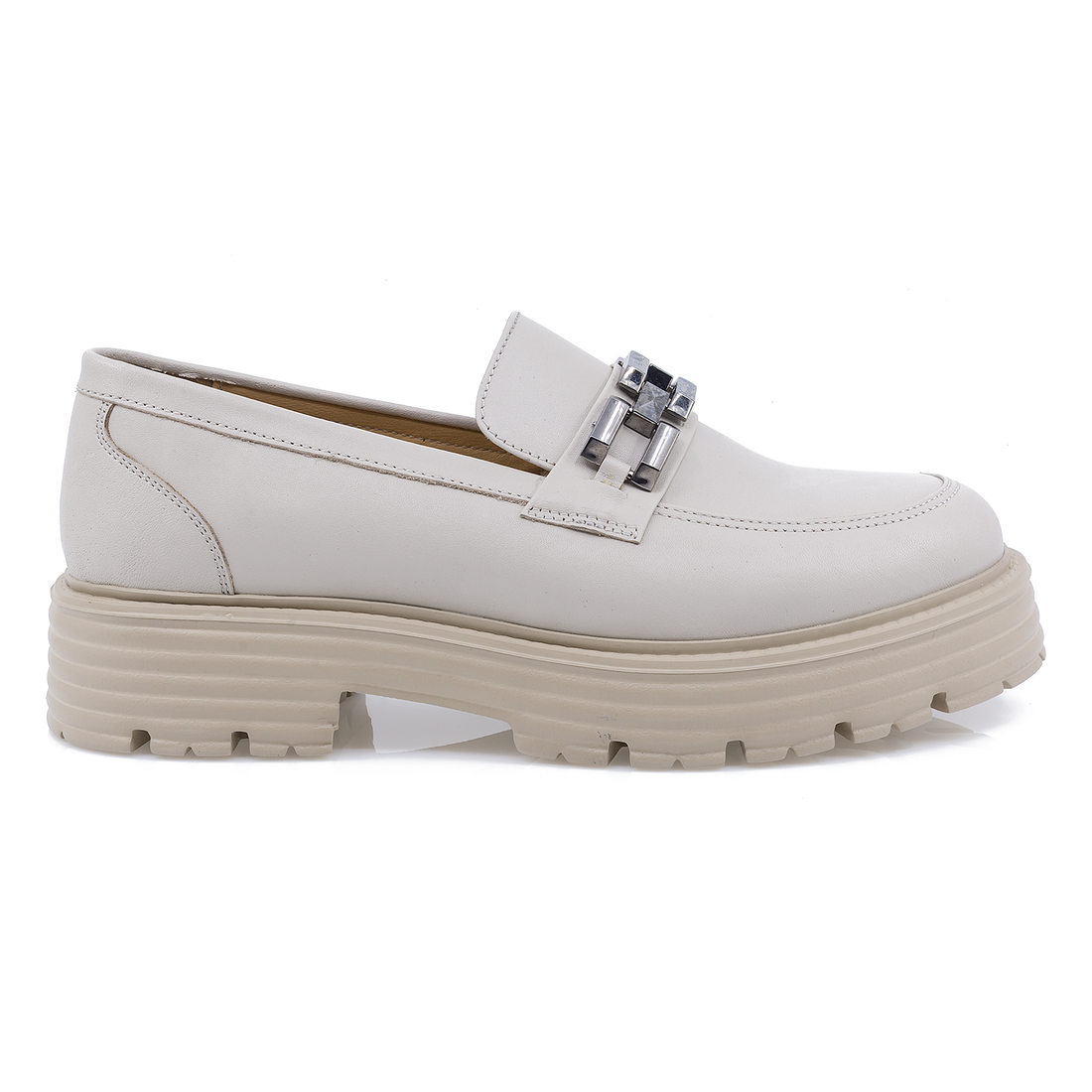 Pantofi Dama, Caspian, Cas-44192, Casual, Piele Naturala, Bej