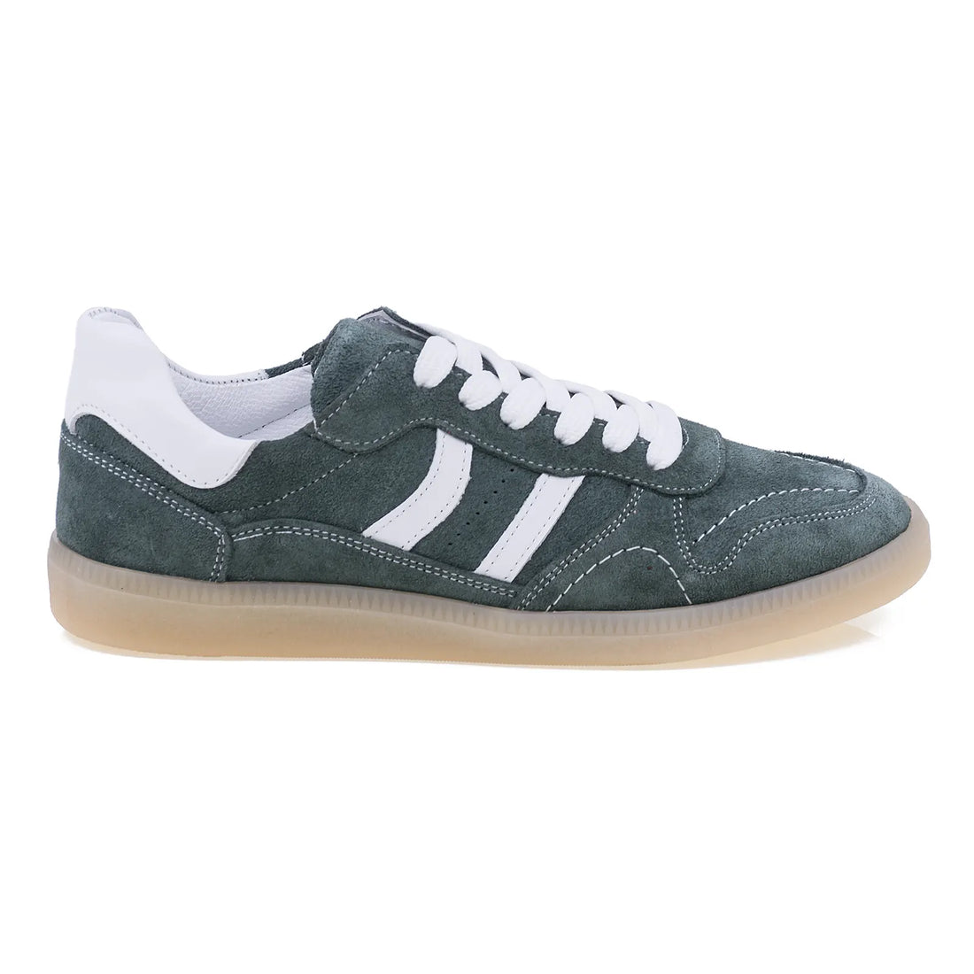 Pantofi dama, Caspian, Cas-6405, Casual, Piele naturala intoarsa, Verde