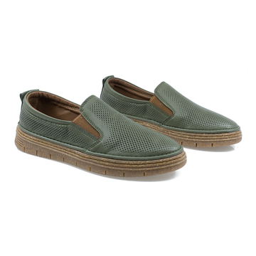 Pantofi Dama, Caspian, Cas-7001-1, Casual, Piele Naturala, Verde