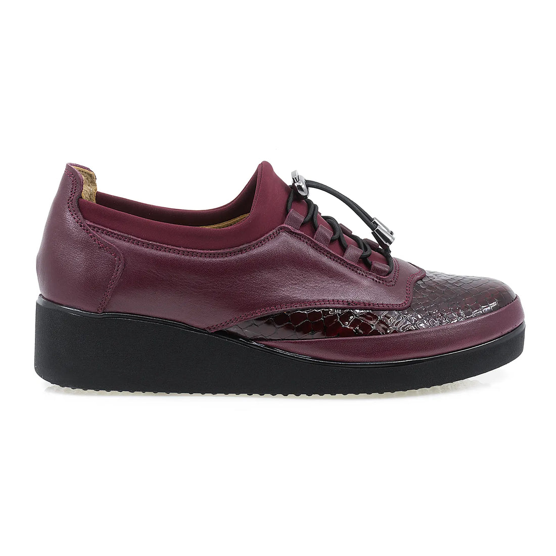 Pantofi dama, Caspian, CAS-84-5826, Casual, Piele lacuita, Bordo