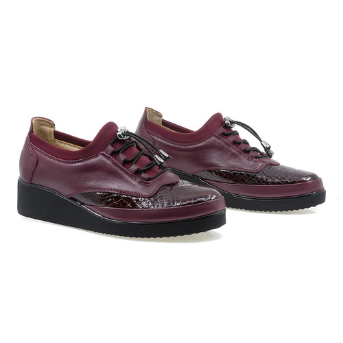 Pantofi dama, Caspian, CAS-84-5826, Casual, Piele lacuita, Bordo