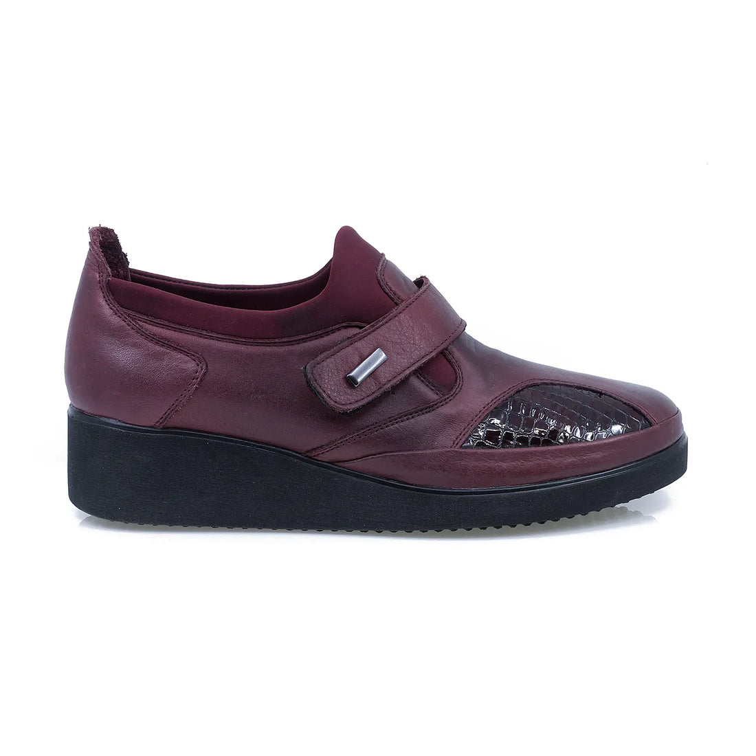 Pantofi Dama, Caspian, Cas-93, Casual, Piele Lacuita, Bordo