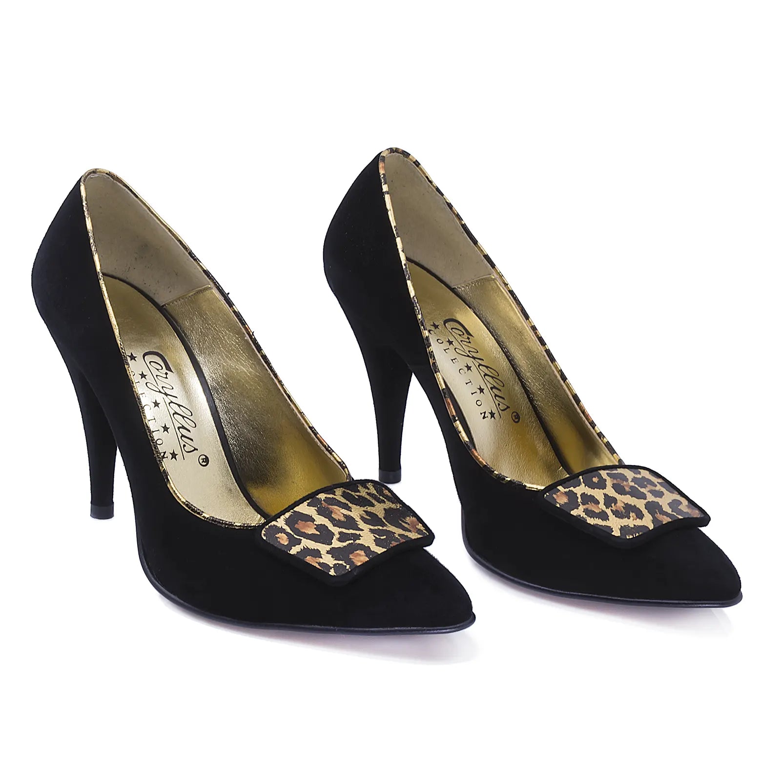 Pantofi Dama, Coryllus, 753, Elegant, Piele intoarsa, Negru