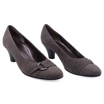 Pantofi Dama, Gabor, GAB, 26.172.31, Elegant, Piele naturala intoarsa, Gri