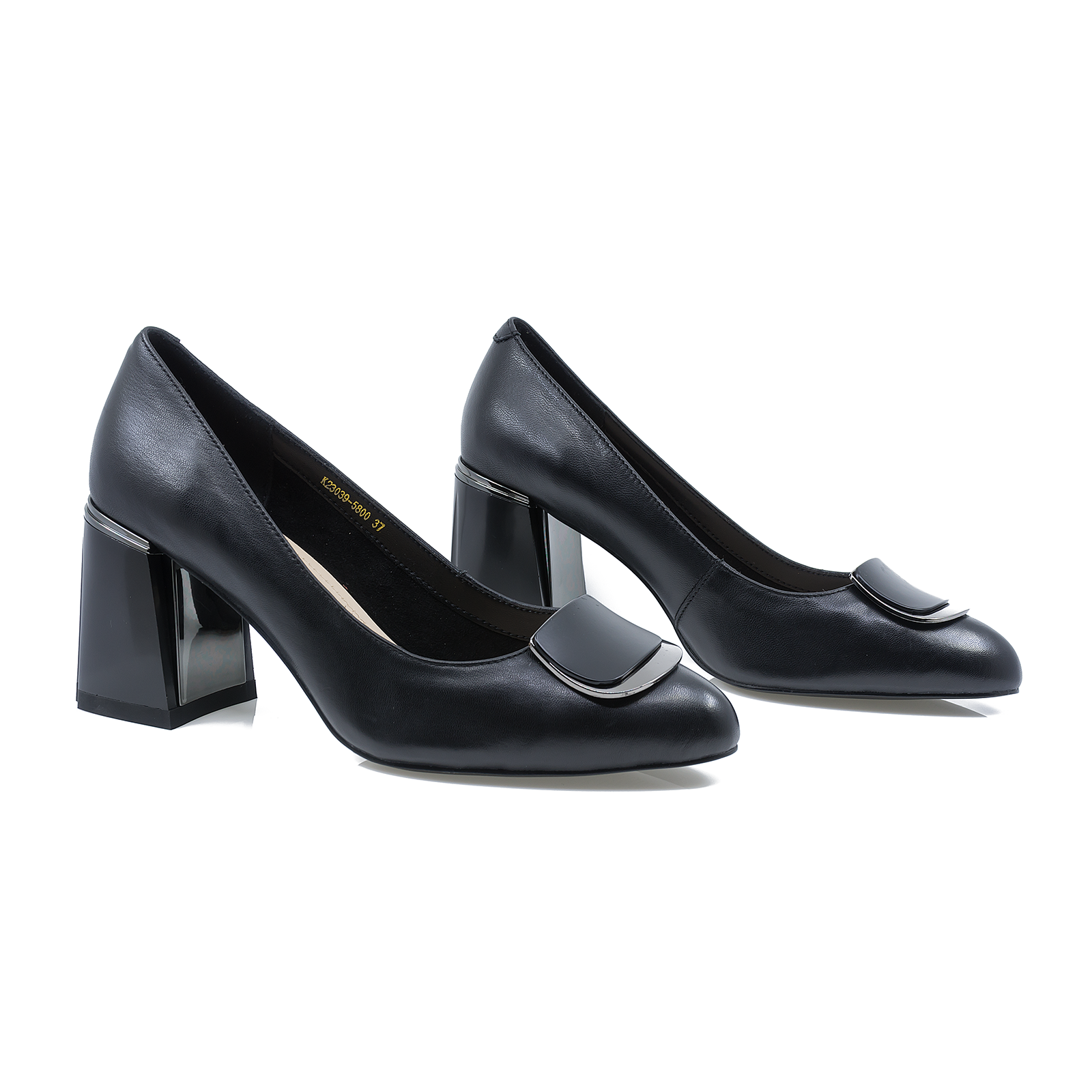 Pantofi Dama, 23039, Eleganti, Piele Naturala, NEGRU