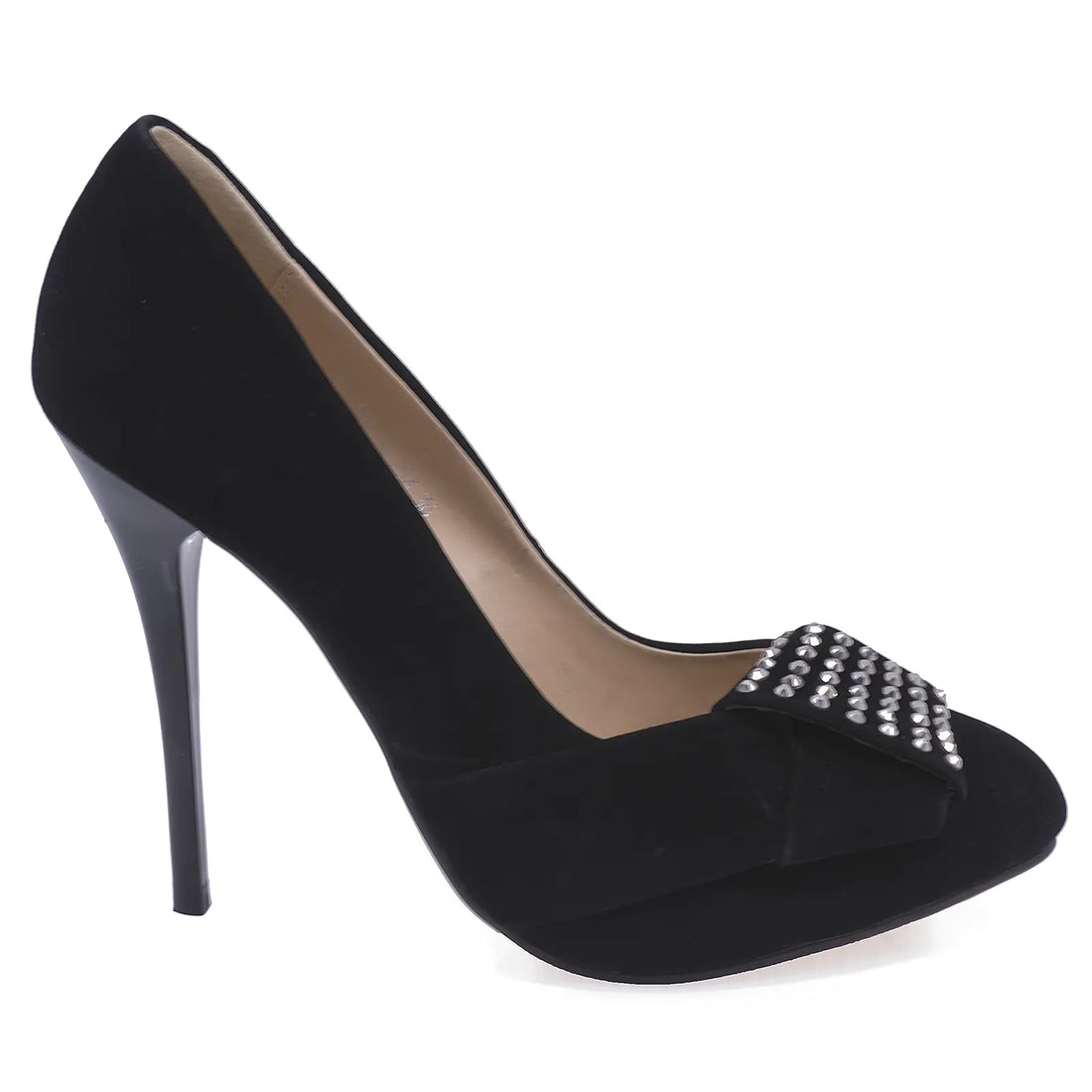 Pantofi Dama, Valenssia, VLS, Q1183, Elegant, Piele naturala intoarsa, Negru