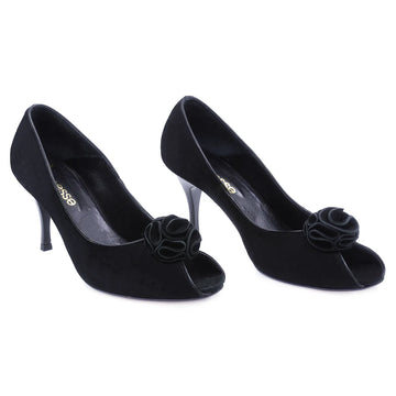 Pantofi Dama, Veronesse, VER, 124, Eleganti, Piele naturala intoarsa, Negru