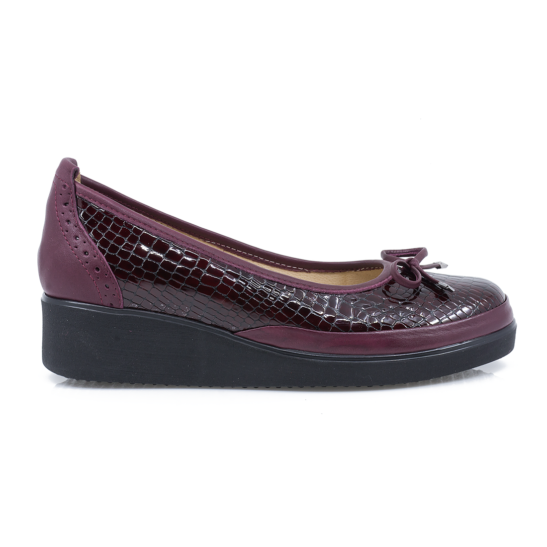 Pantofi Dama, Caspian, CAS-120-5826, Casual, Piele Naturala, Bordo