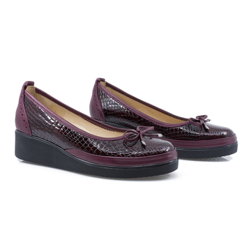 Pantofi Dama, Caspian, CAS-120-5826, Casual, Piele Naturala, Bordo