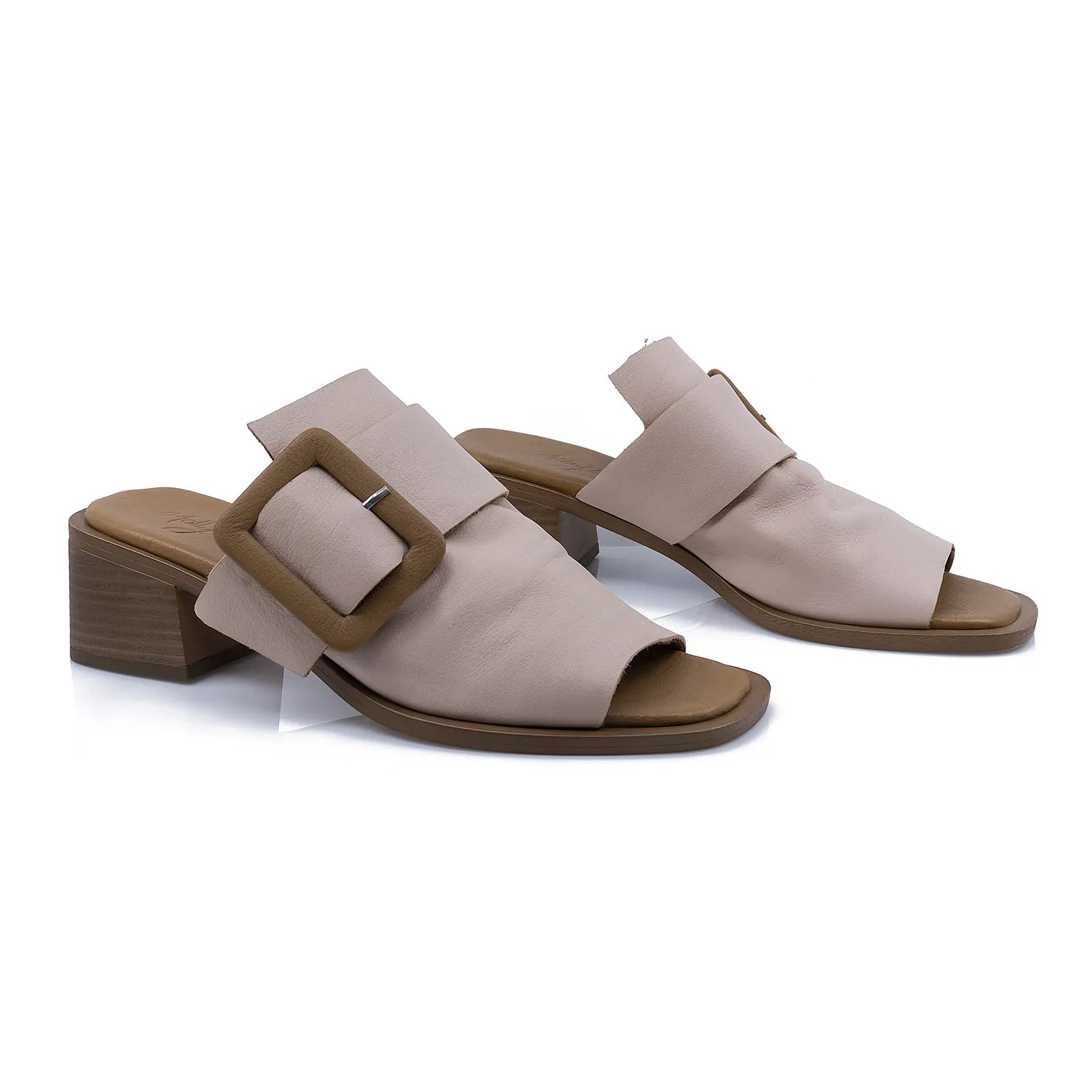 Papuci Dama, Molly Bessa, MB-500-4611, Casual, Piele Naturala, Crem