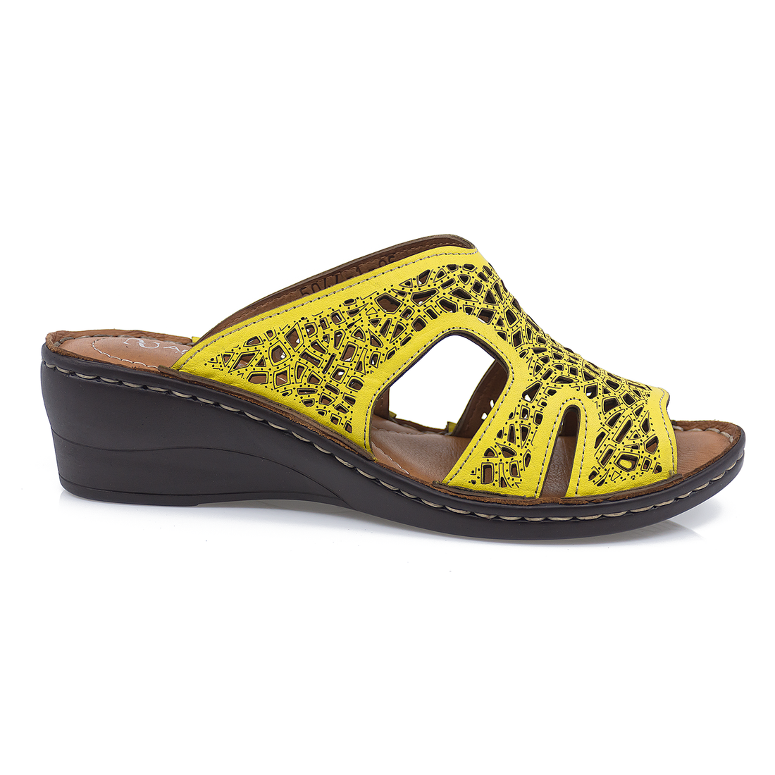 Papuci Dama, Anna Viotti, Ann-5044-1, Casual, Piele Naturala, Galben