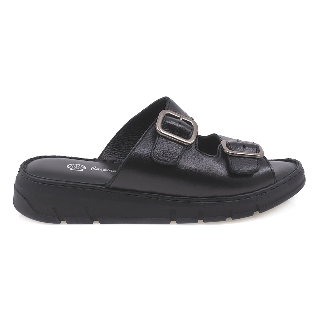 Papuci Dama, Caspian, Cas, 25507-2610, Casual, Piele Naturala, Negru