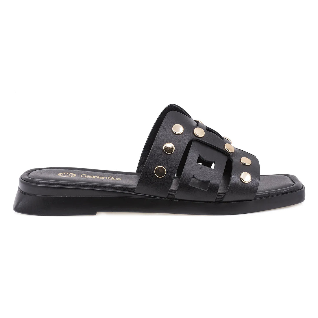 Papuci Dama, Caspian, Cas, 260, Casual, Piele Naturala, Negru