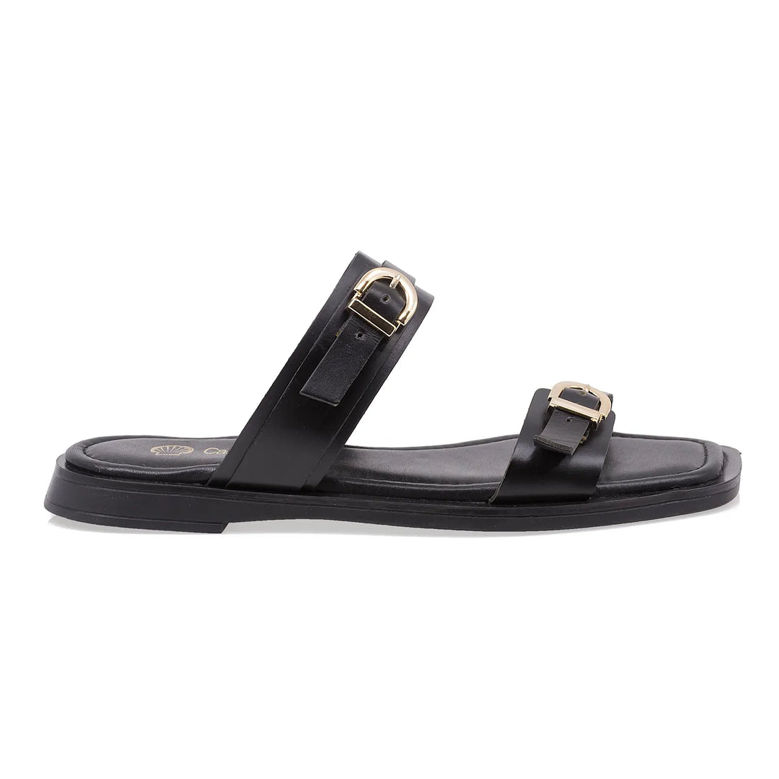 Papuci Dama, Caspian, Cas, 671, Casual, Piele Naturala, Negru