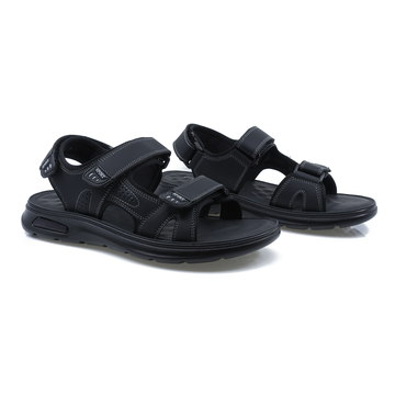 SANDALE Barbati, Mels-MEL-J24, Cazual, Piele Naturala, Negru