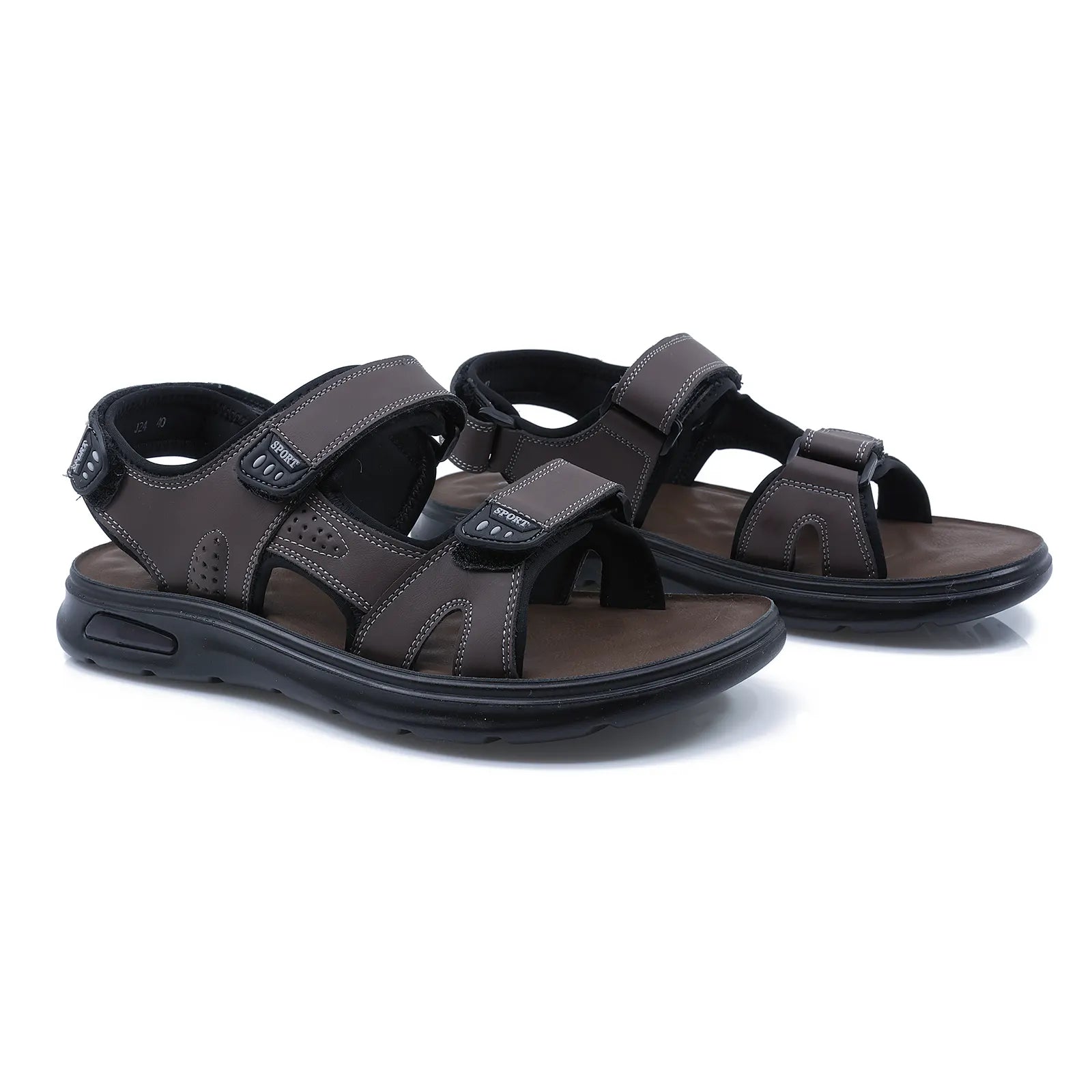 SANDALE Barbati, Mels-MEL-J24, Cazual, Piele Naturala, Maro