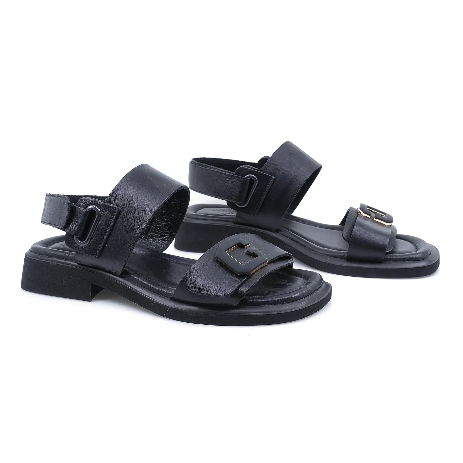 Sandale Dama, Molly Bessa, MB-158-1017, Casual, Piele Naturala, Negru