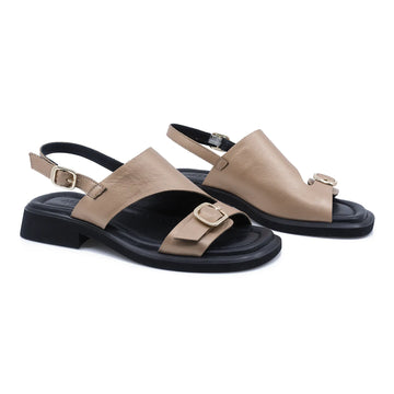 Sandale Dama, Molly Bessa, MB-158-1019, Casual, Piele Naturala, Auriu