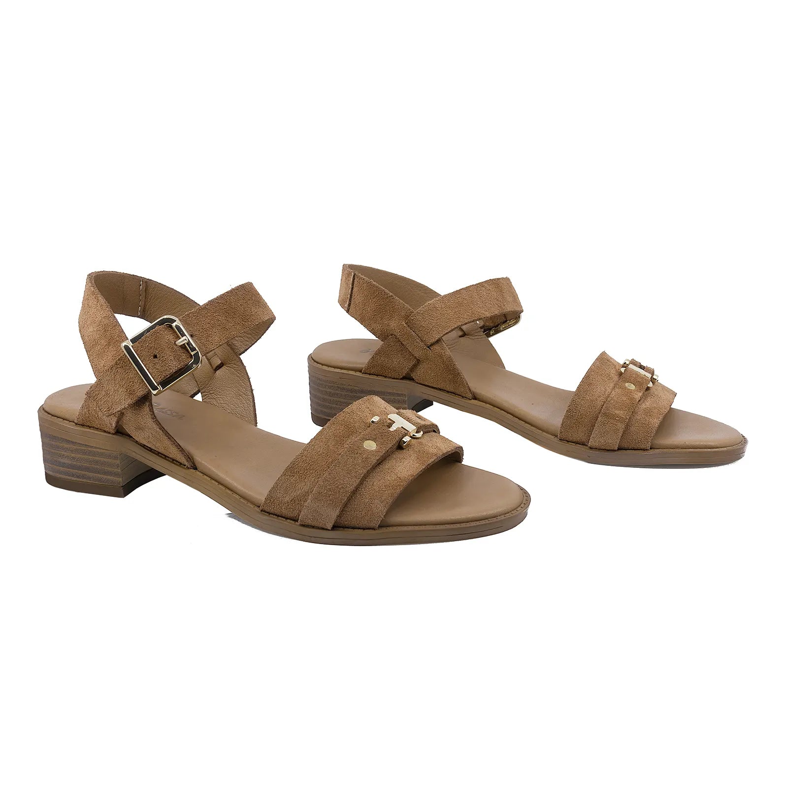 Sandale Dama, Molly Bessa, MB-500-1707, Casual, Piele intoarsa, Coniac