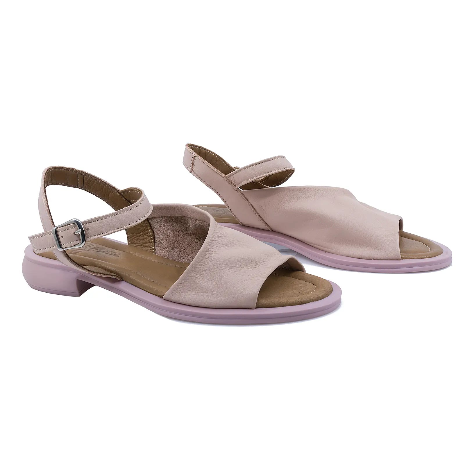 Sandale Dama, Molly Bessa, MB-500-1775, Casual, Piele Naturala, Pudra