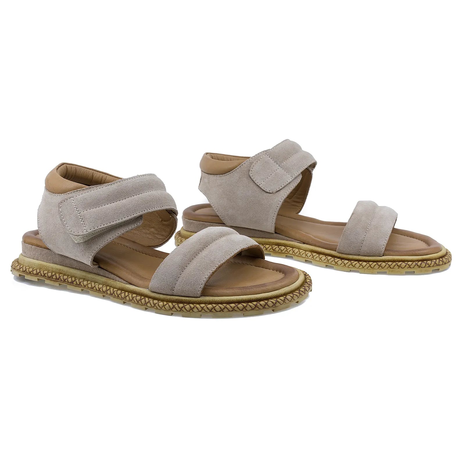 Sandale Dama, Molly Bessa, MB-500-4636, Casual, Piele Intoarsa, Gri