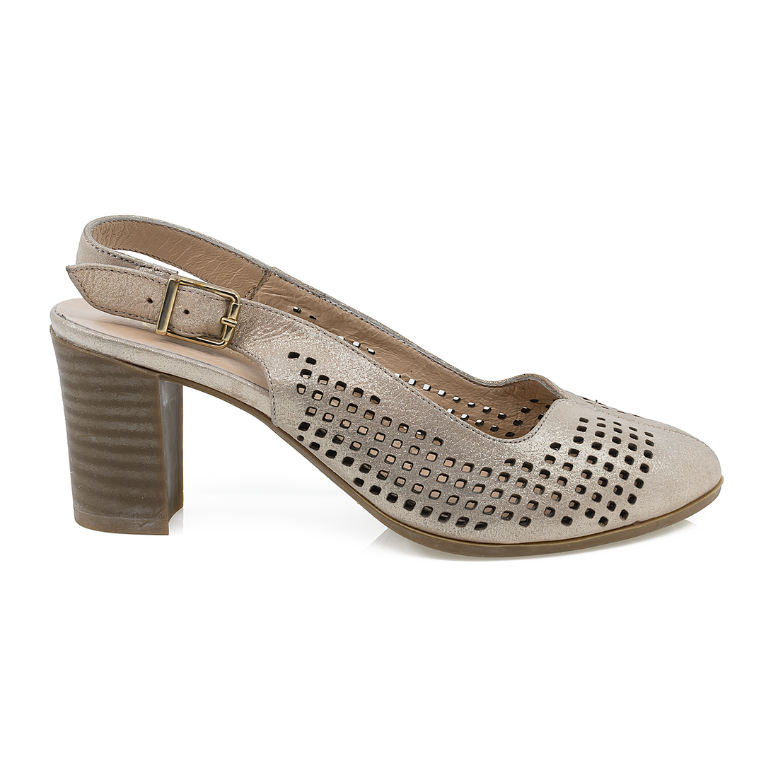 Sandale Dama, Anna Viotti, Ann-2176, Casual, Piele Naturala, Pudra sidef