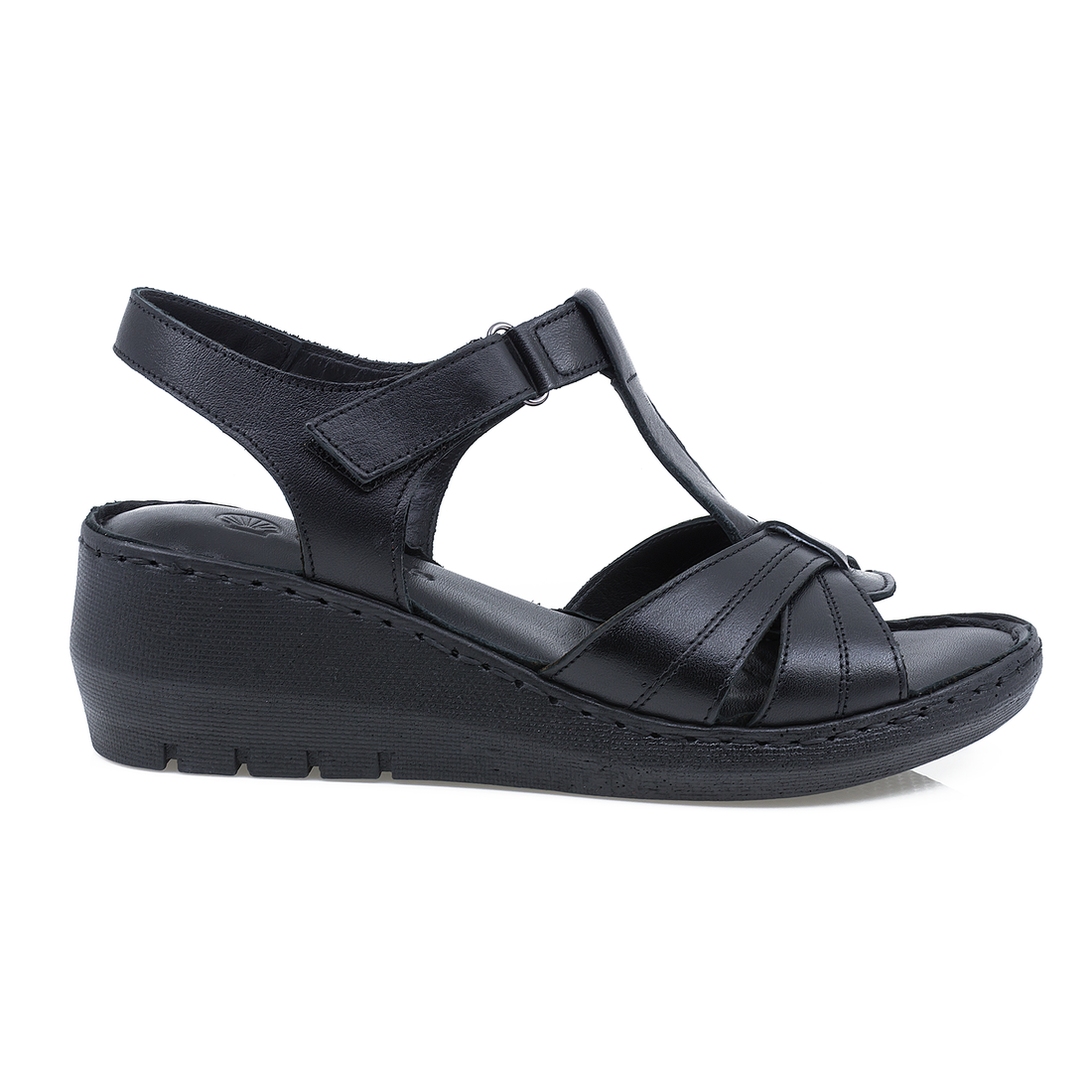 Sandale dama, Caspian, Cas-1006-1613, Casual, Piele naturala, Negru