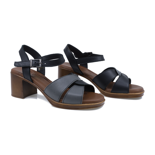 Sandale dama, Caspian, Cas-11102-24206, casual, piele naturala, negru