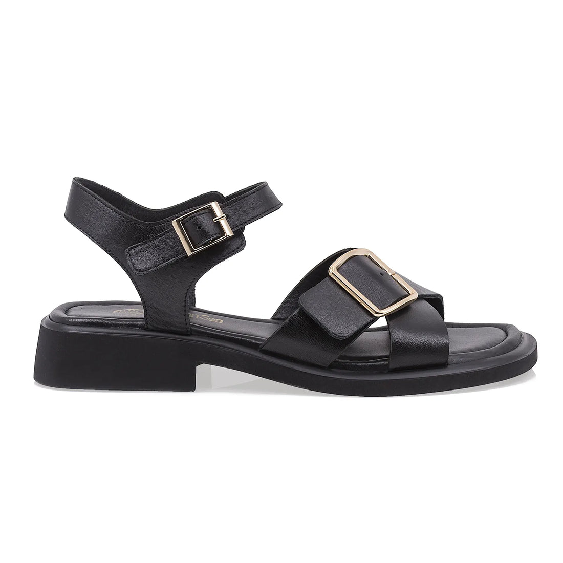 Sandale Dama, Caspian, Cas, 151, Casual, Piele Naturala, Negru