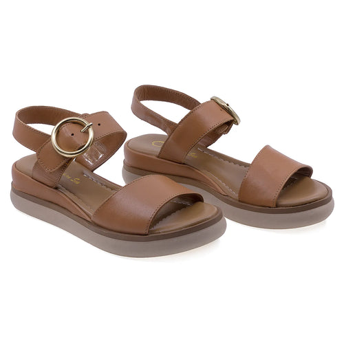 Sandale Dama, Caspian, Cas-23802, Casual, Piele Naturala, Coniac