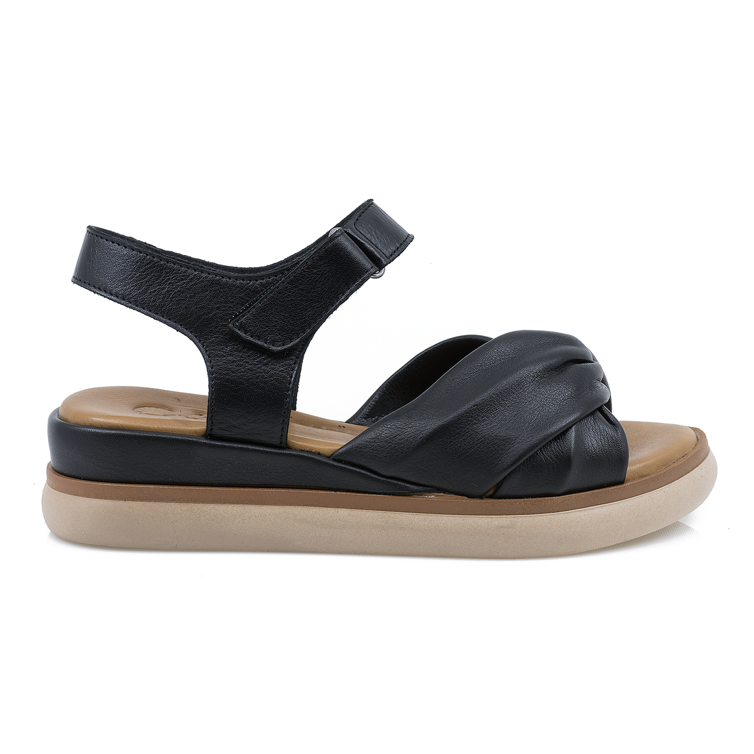 Sandale Dama, Caspian, Cas-23805, Casual, Piele Naturala, NEGRU