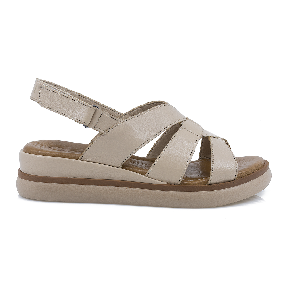 Sandale Dama, Caspian, Cas-23807, Casual, Piele Naturala, BEJ