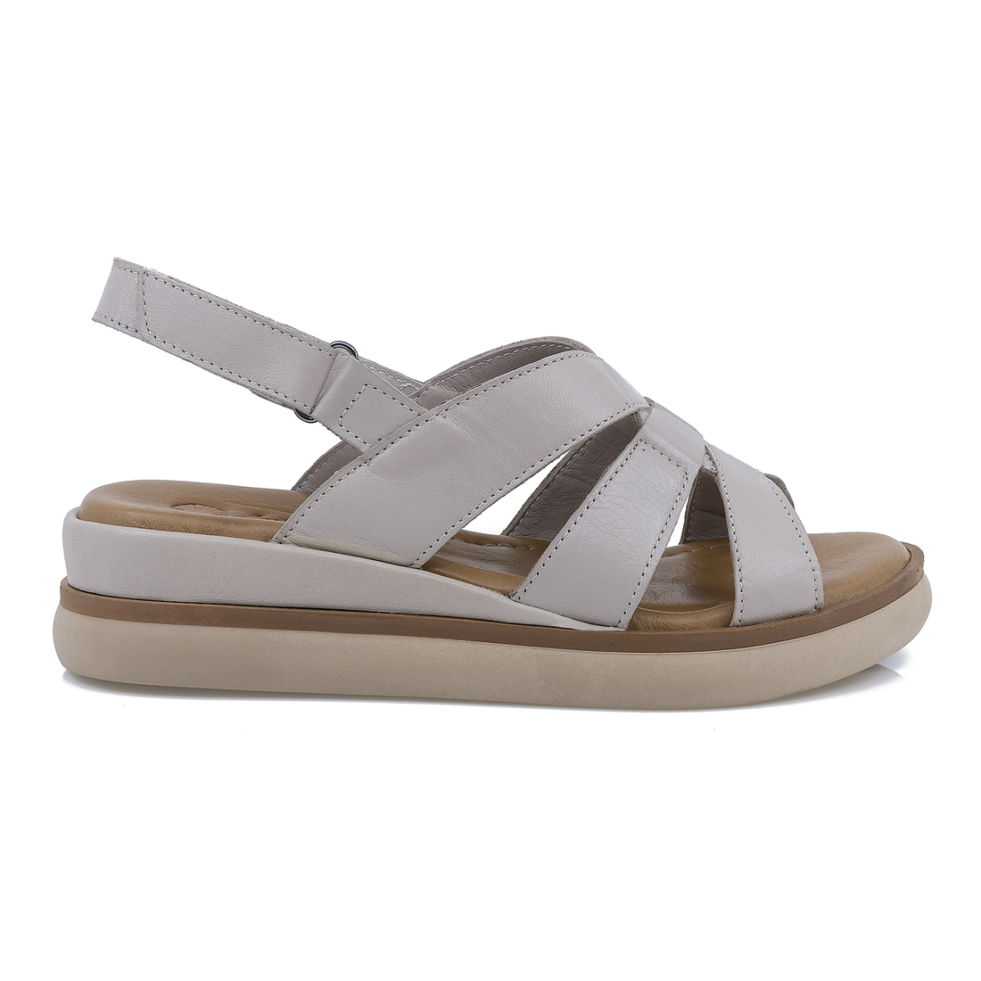 Sandale Dama, Caspian, Cas-23807, Casual, Piele Naturala, GRI