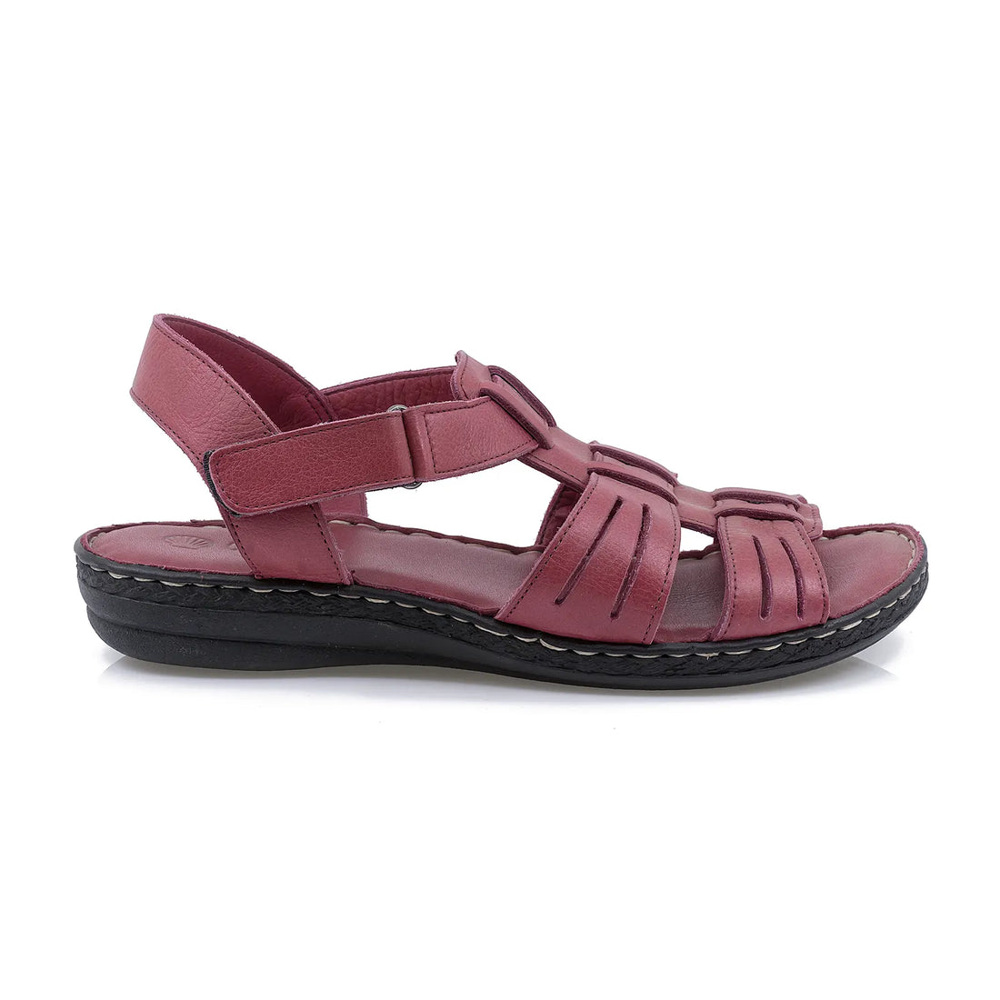 Sandale dama, Caspian, Cas-34, Casual, Piele Naturala, Bordo