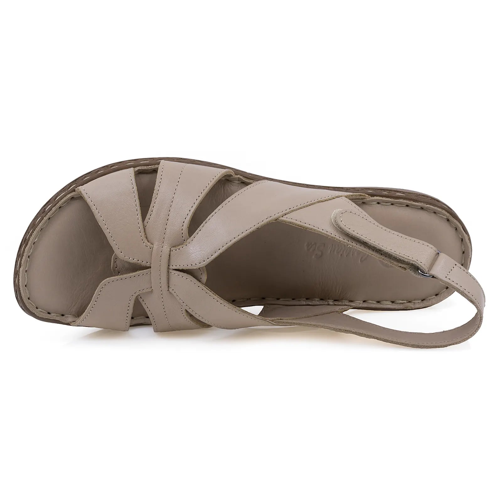 Sandale-dama-Caspian-Cas-404-casual-piele-naturala-bej-3