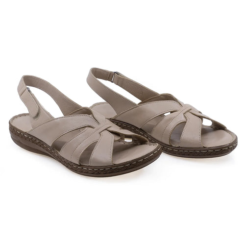 Sandale dama, Caspian, Cas-404-453, Casual, Piele naturala, Bej