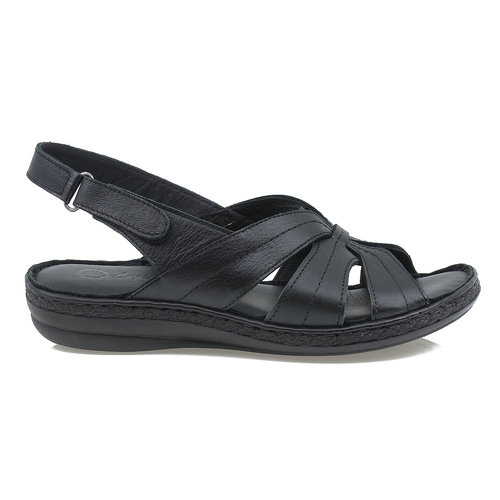 Sandale Dama, Caspian, Cas-404-T453, Casual, Piele Naturala, Negru