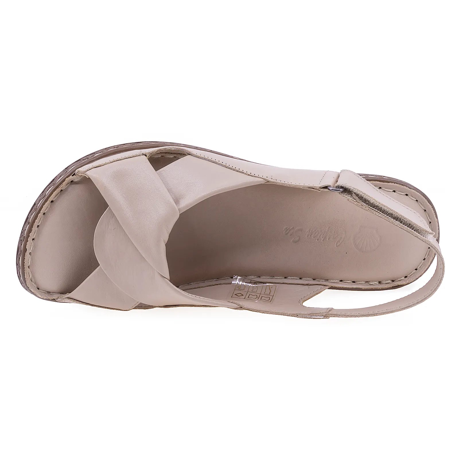 Sandale-dama-Caspian-Cas-411-casual-piele-naturala-bej-3