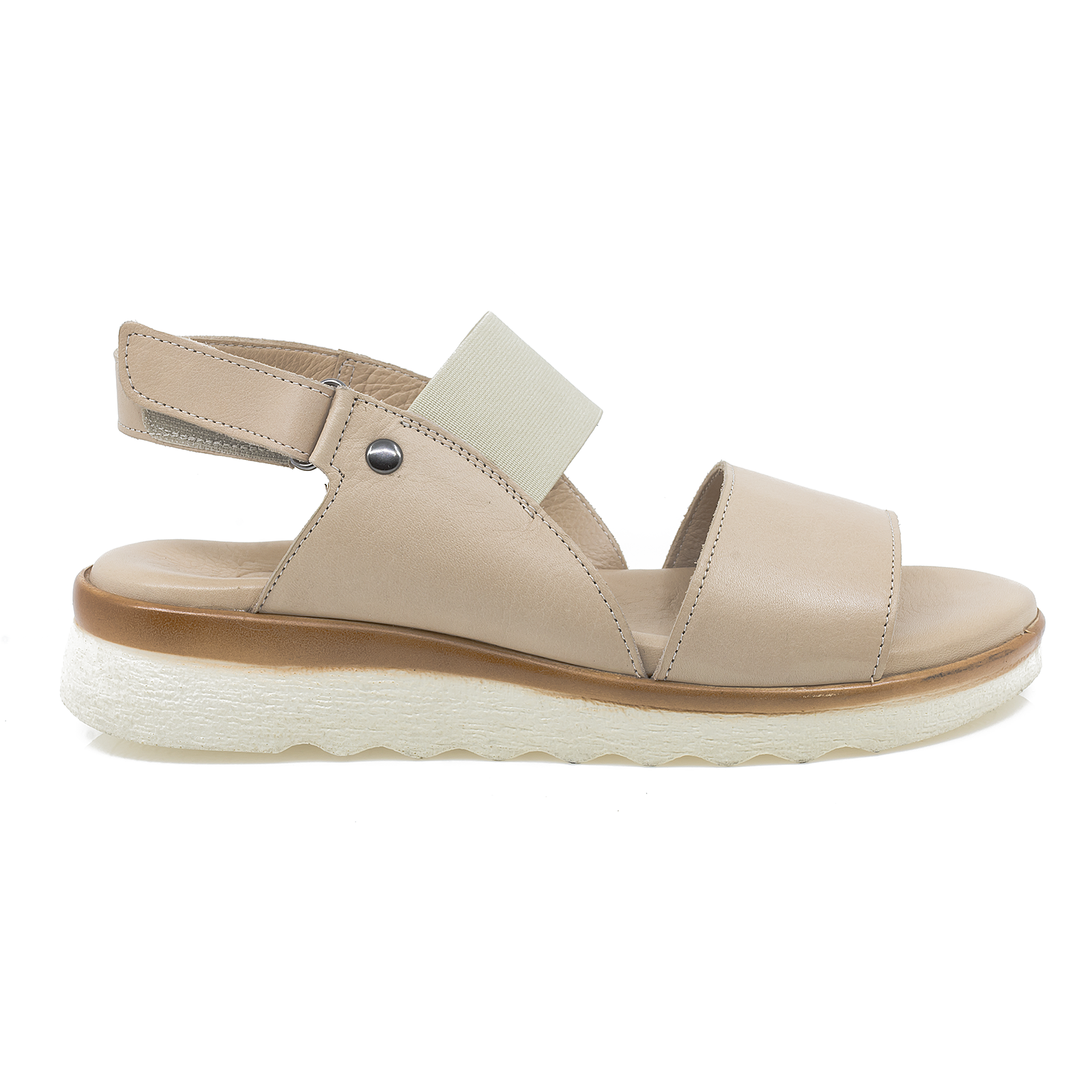 Sandale dama, Caspian, Cas-4512, casual, piele naturala, bej