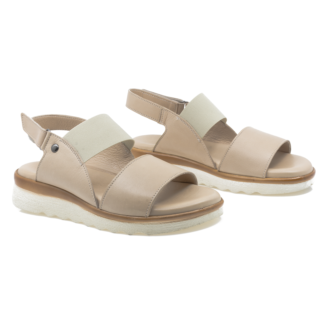 Sandale dama, Caspian, Cas-4512, casual, piele naturala, bej