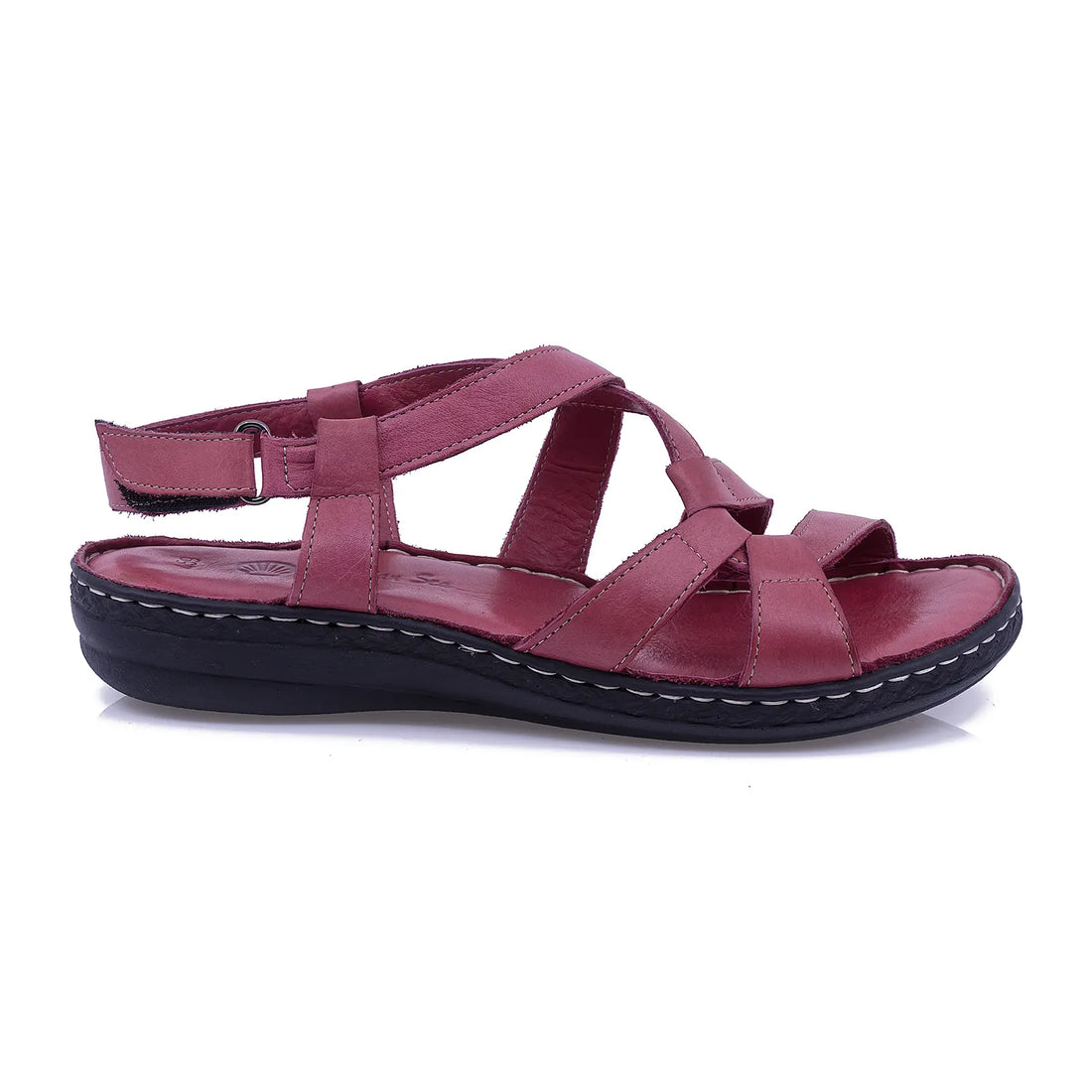 Sandale dama, Caspian, Cas-459, casual, piele naturala, bordo