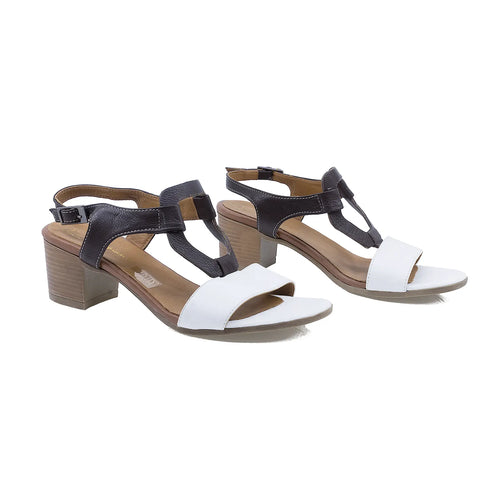 Sandale dama, Caspian, Cas-56, Casual, Piele Naturala, Alb