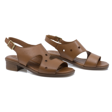 Sandale Dama, Caspian, Cas-6002-21013, Casual, Piele Naturala, Coniac