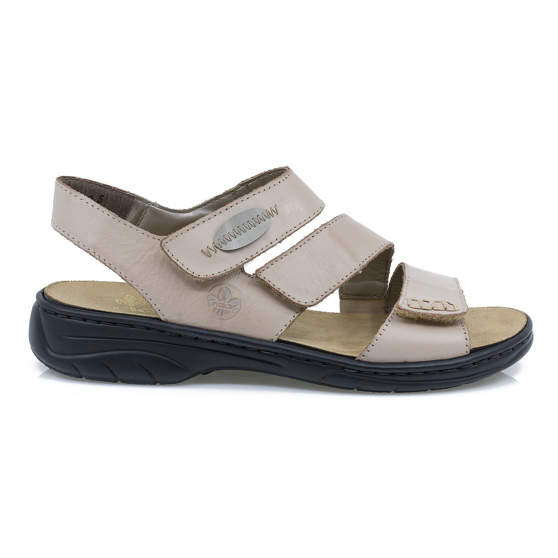 Sandale Dama, Rieker, 64573-62, Casual, Piele Naturala, Bej