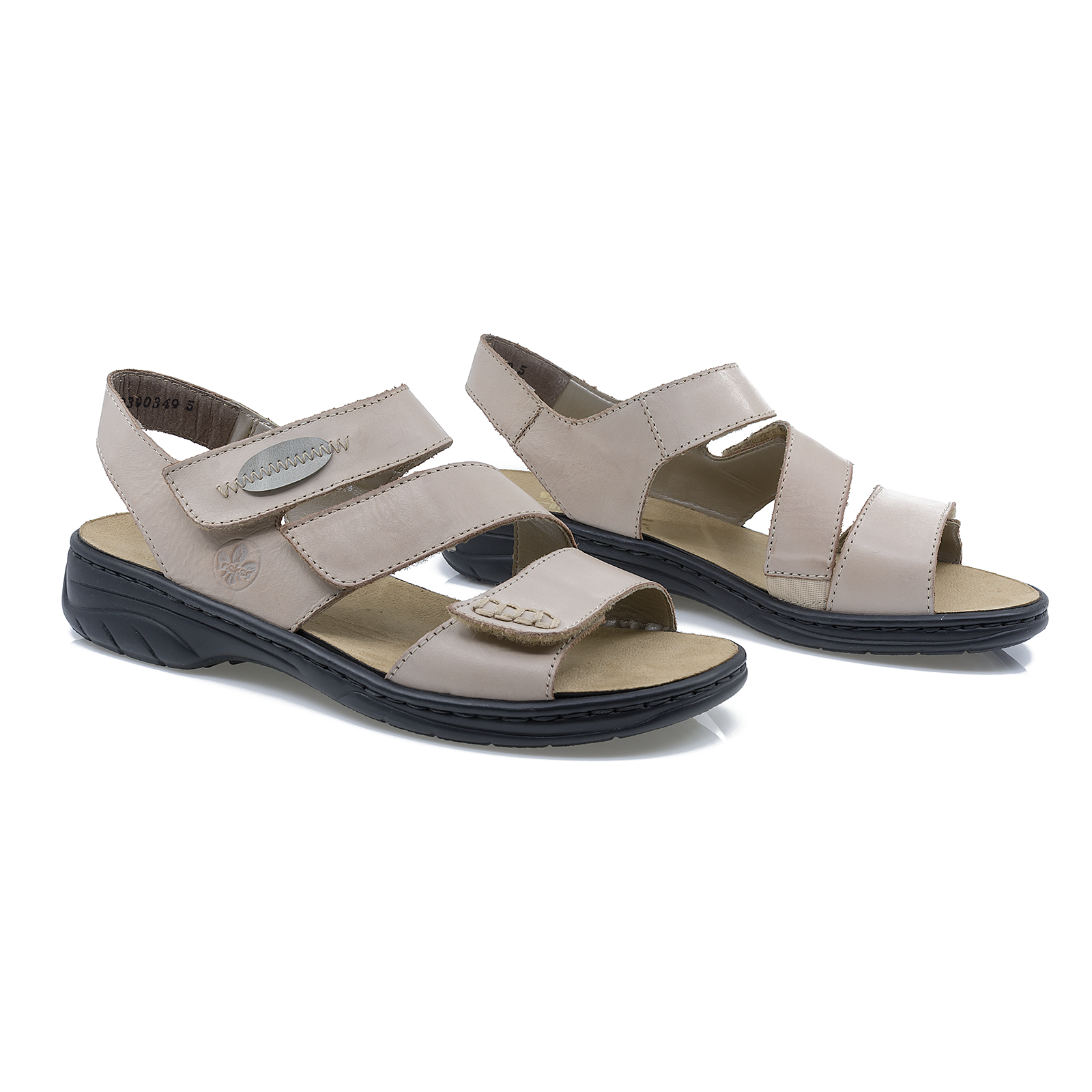 Sandale Dama, Rieker, 64573-62, Casual, Piele Naturala, Bej