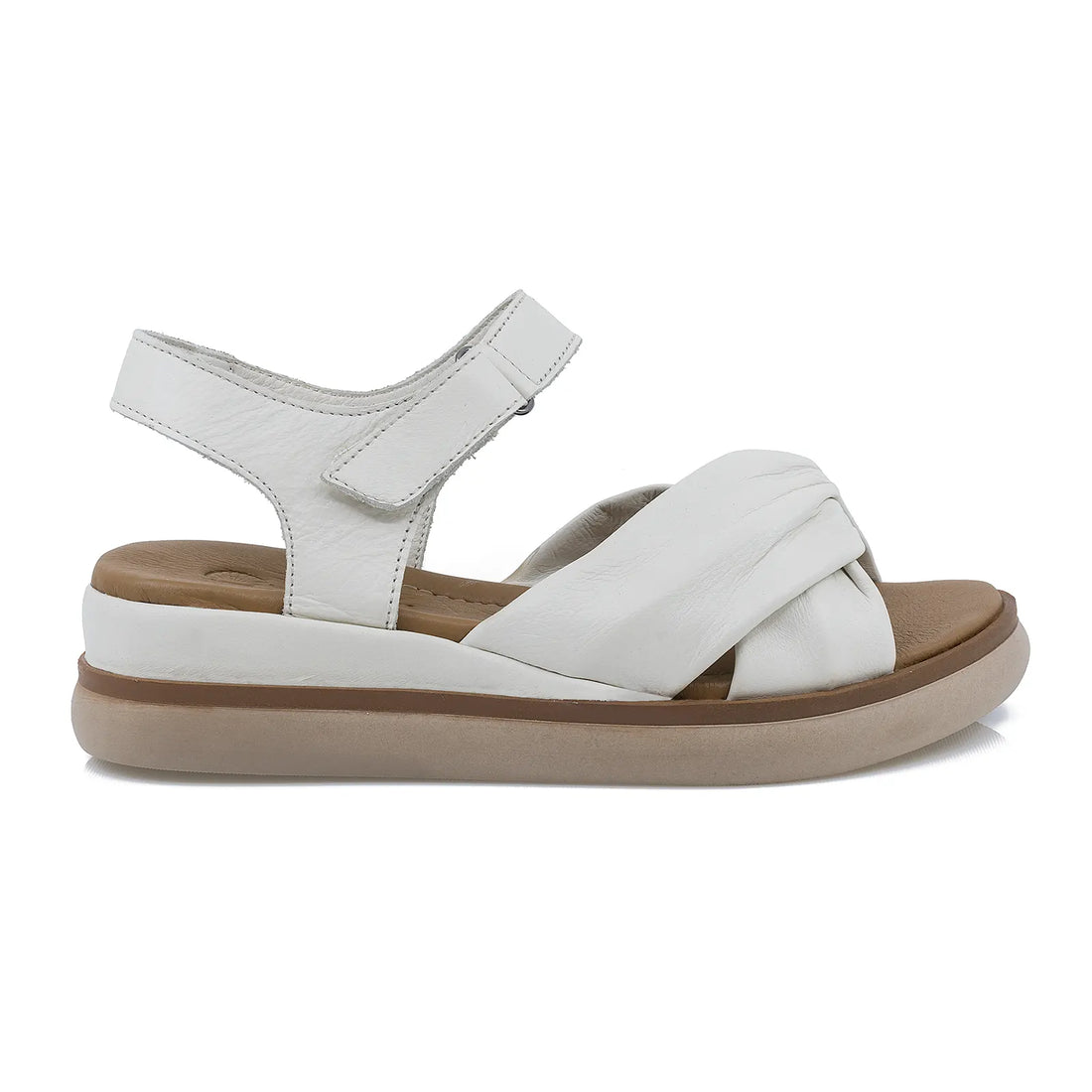 Sandale Dama, Caspian, Cas-23805, Casual, Piele Naturala, Crem